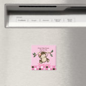 Pink Monkey Play Baby Dusche Gefallen Magnet (In Situ (Geschirrspüler))