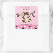 PINK MONKEY PLAY SQUARE Bevorzugung Sticker (Tasche)