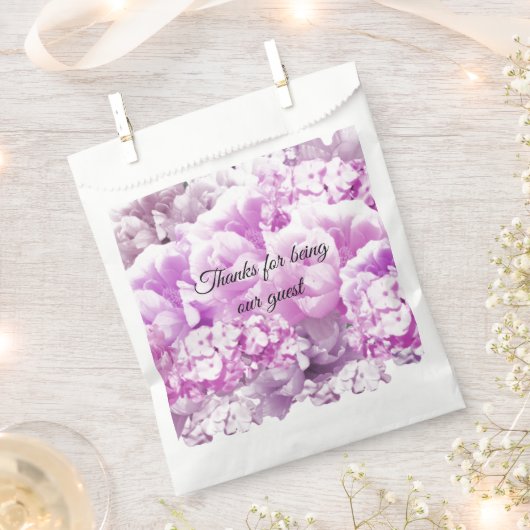 Pink Monochrome Floral Bouquet Fvor Tasche Geschenktütchen (Ausgeschnitten)