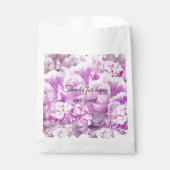 Pink Monochrome Floral Bouquet Fvor Tasche Geschenktütchen (Vorderseite)