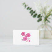 Pink Monogram Business Cards | Girly & Elegant Visitenkarte (Stehend Vorderseite)