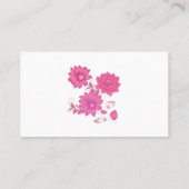 Pink Monogram Business Cards | Girly & Elegant Visitenkarte (Rückseite)