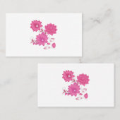 Pink Monogram Business Cards | Girly & Elegant Visitenkarte (Vorne/Hinten)