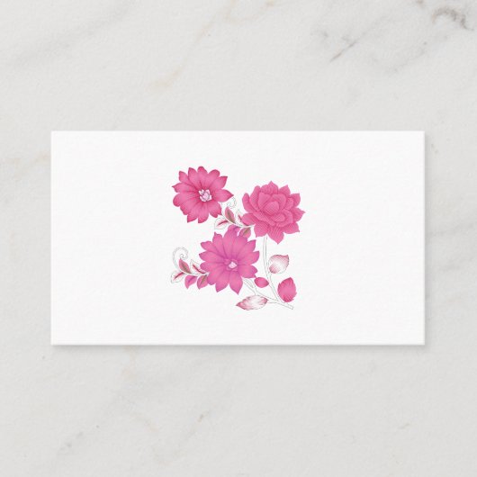 Pink Monogram Business Cards | Girly & Elegant Visitenkarte (Vorderseite)