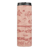 Pink Monogram Chattanooga Toile Thermal Tumbler Thermosbecher (Rückseite)