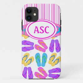 Pink Monogram Flip Flops iPhone 5 Fall Case-Mate iPhone Hülle