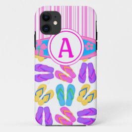 Pink Monogram Flip Flops Surfboard iPhone 5 Fall Case-Mate iPhone Hülle