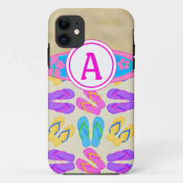 Pink Monogram Flip Flops Surfboard iPhone 5 Fall Case-Mate iPhone Hülle