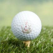 Pink Monogram Floral Wildblume Golfball (Insitu T-Shirt)