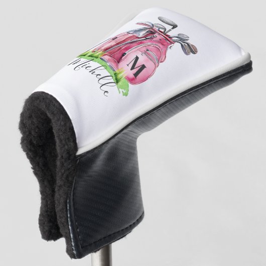 Pink Monogram Golf Headcover (3/4 Vorderseite)