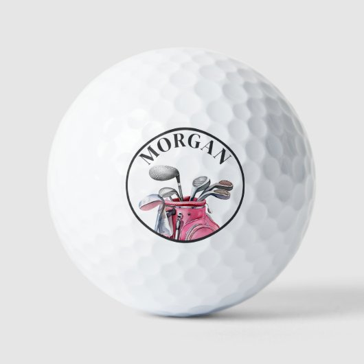 Pink Monogram Golfball (Vorderseite)