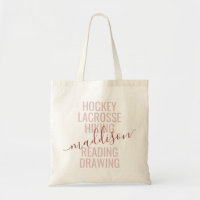 Pink Monogram Name Script Hobby Sports