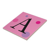PINK MONOGRAM POLKA DOT TITEL FLIESE (Seite)