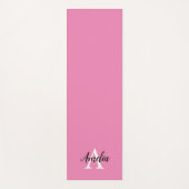 Pink Monogram Script Yoga Mat Yogamatte (Vorderseite)