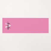 Pink Monogram Script Yoga Mat Yogamatte (Vorderseite (Horizontal))