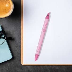 Pink-Monogramm-Unterschrift Kugelschreiber