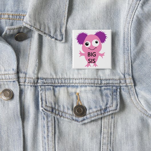 Pink Monster Big Sister Button (Beispiel)
