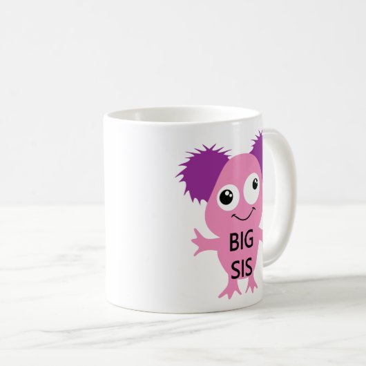 Pink Monster Big Sister Kaffeetasse (VorderseiteRechts)