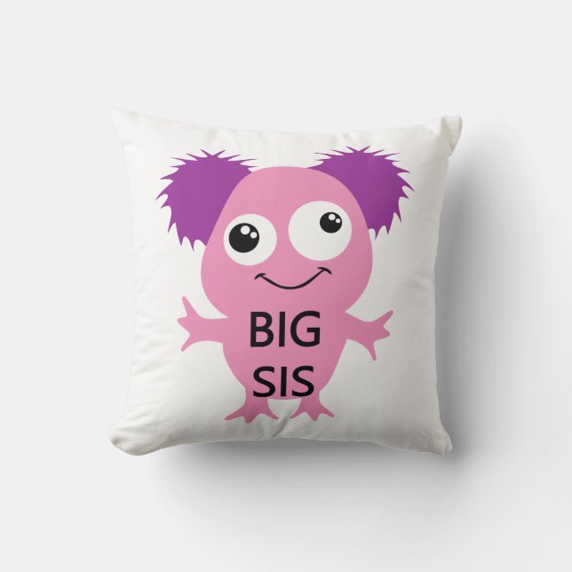 Pink Monster Big Sister Kissen (Vorderseite)