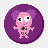 Pink Monster Big Sister Magnet (Vorne)