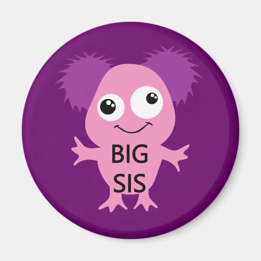 Pink Monster Big Sister Magnet (Vorne)