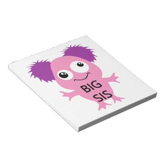 Pink Monster Big Sister Notizblock (angewinkelt)