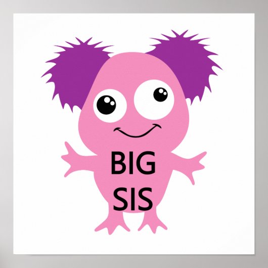 Pink Monster Big Sister Poster (Vorne)