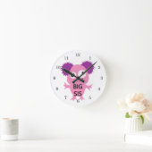 Pink Monster Big Sister Runde Wanduhr (Zuhause)