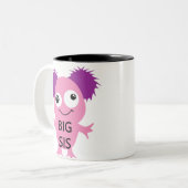 Pink Monster Big Sister Zweifarbige Tasse (Vorderseite Links)