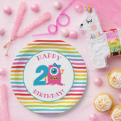 Pink Monster Geburtstagsparty Pappteller (Party)