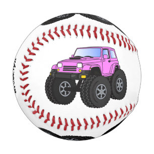 Pink Monster LKW Cartoon Illustration Baseball