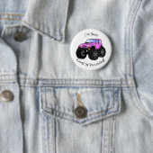 Pink Monster LKW Cartoon Illustration Button (Beispiel)
