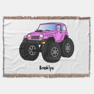 Pink Monster LKW Cartoon Illustration Decke