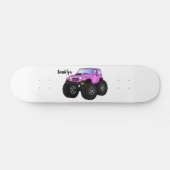 Pink Monster LKW Cartoon Illustration Skateboard (Horizontal)