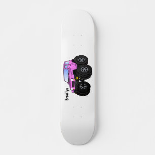 Pink Monster LKW Cartoon Illustration Skateboard