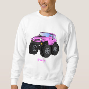 Pink Monster LKW Cartoon Illustration Sweatshirt