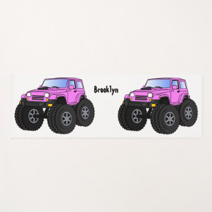 Pink Monster LKW Cartoon Illustration Yogamatte