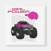 Pink Monster Truck Magnet (Vorne)