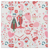 pink monster valentines vampire ghost stoff (Nahaufnahme)