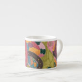 "Pink Mood" Abstrakte Kunst Espressotasse (Vorderseite Rechts)