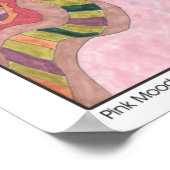 "Pink Mood" Abstrakte Kunst Poster (Ecke)