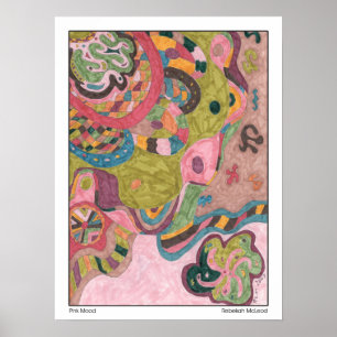 "Pink Mood" Abstrakte Kunst Poster