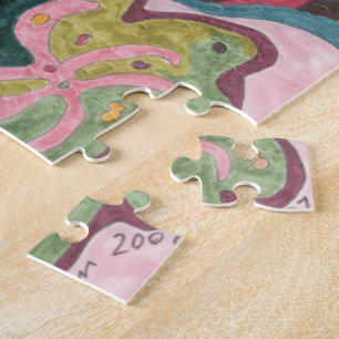 "Pink Mood" Abstrakte Kunst Puzzle