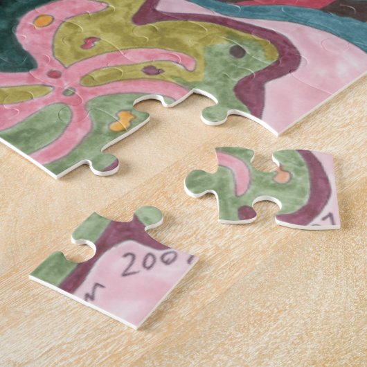 "Pink Mood" Abstrakte Kunst Puzzle (Seite)