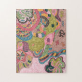 "Pink Mood" Abstrakte Kunst Puzzle (Vertikal)