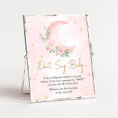 Pink Moon and Stars Baby Dusche Say Baby nicht Poster