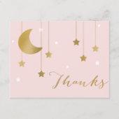 Pink Moon and Stars Flat Danke, Hinweis Begleitkarte (Vorderseite)