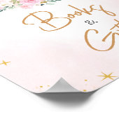 Pink Moon and Stars Kinderdusche Bücher und Gesche Poster (Ecke)