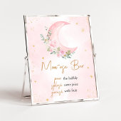 Pink Moon and Stars Kinderdusche Mama Osa Bar Poster