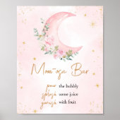 Pink Moon and Stars Kinderdusche Mama Osa Bar Poster (Vorne)
